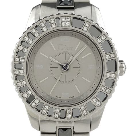 Christian Dior Crystal Diamond CD112115 SS Quartz Ladies 